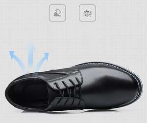 الخريف البريطانية الأعمال اللباس أحذية جلدية للرجال النعال الناعمة أحذية الزفاف عارضة في تصميم جلد ناعم أسود عصري - Product Image 6