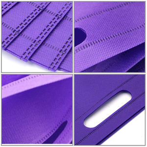 Sac fourre-tout en polypropylène TNT non tissé découpé à la forme, avec logo personnalisé imprimé en couleur et taille - Product Image 6