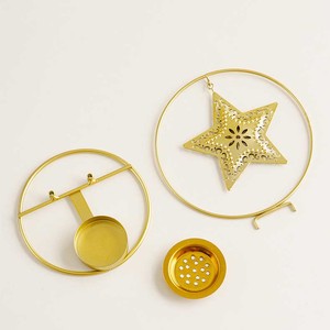 Bruciatore <span class=keywords><strong>di</strong></span> incenso in metallo a doppio anello in stile arabo mediorientale - Product Image 5