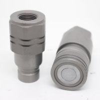 Couplages hydrauliques à déconnexion rapide 1/4G FFH 50MPA à face plate pour chargeuse compacte, soudage bout à bout à chaud ISO 16028