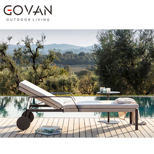Modern Outdoor Furniture Hotels Gardens <strong>Lounge</strong> Chairs Swimming <strong>Pools</strong> Beach and Sunbathing Aluminium Alloy Single Lounger - Product Image 2