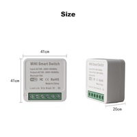 Pour Tuya WiFi Mini relais de disjoncteur intelligent 10A/16A AC100-240V Module intelligent à distance sans fil unipolaire pour Alexa Google Home Smart