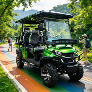 Carrito de golf eléctrico ZOWN de largo alcance para 4 personas, con batería de litio de 48V y amortiguador, para recorridos por villas. - Product Image 1