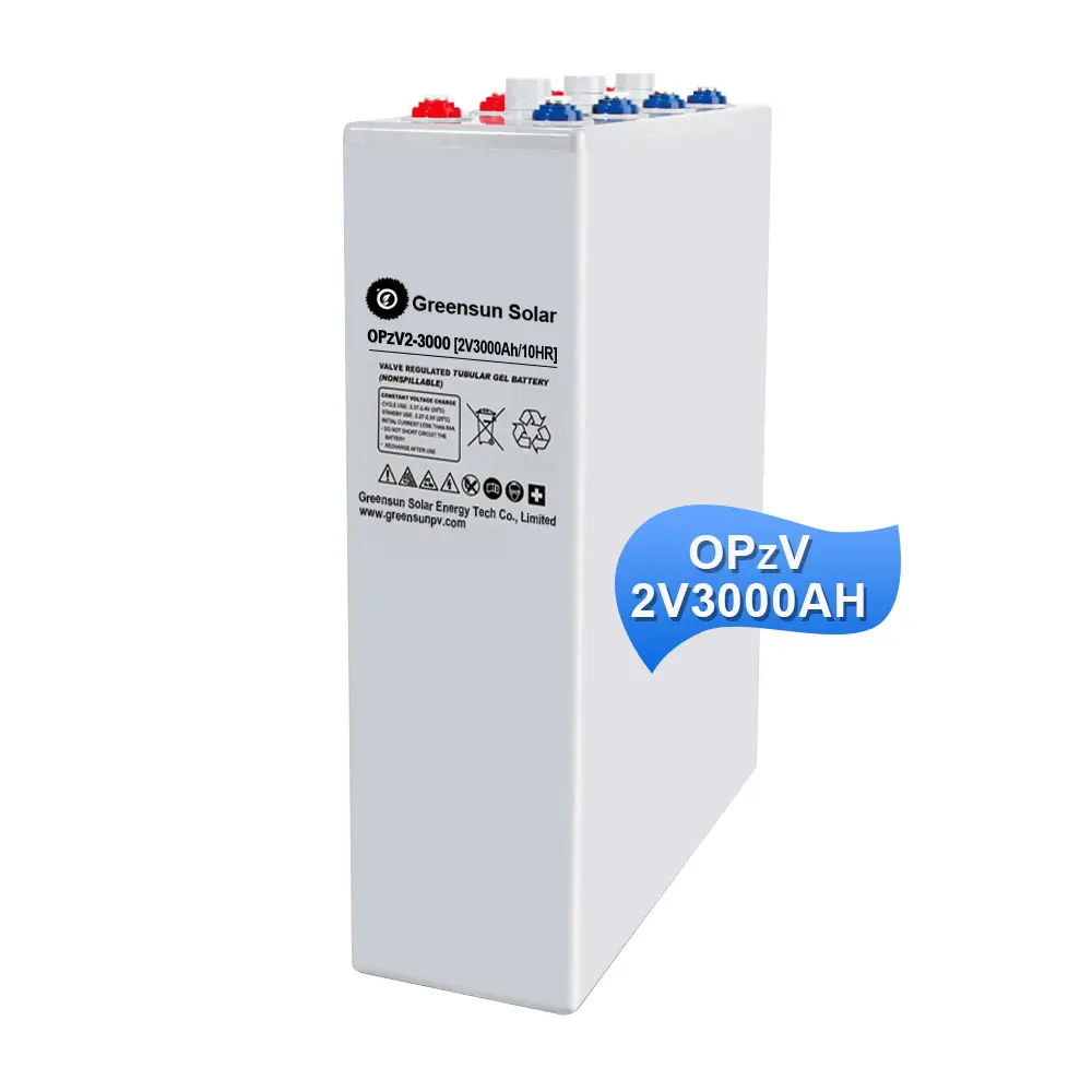 Opzv Zonnepaneel Batterij Opslag 2V 1000ah 1500ah 2000ah 3000ah Zonne-energie Systeem Batterij