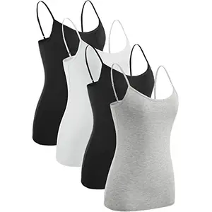 Fashion sexy 95% Modal 5% spandex ladies tank top adjustable strap sleeveless basic sweatshirt solid color Women's plain vest