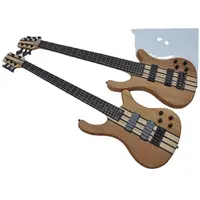 Hot Sale 5/6 String Original Neck-Thru-Body E-Bass-Gitarre mit 24 Bünden, schwarze Hardware