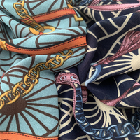 Matériau métallique en gros 100% polyester 75D impression en mousseline de soie avec finition douce et bonne chute
