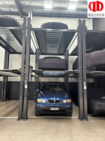 Équipement de stationnement vertical à 3 niveaux pour garage automobile, système de levage hydraulique personnalisé à 4 poteaux pour empilage triple de voitures