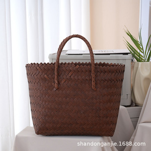 Panier en plastique tressé en gros pour cadeaux, sac cadeau pour demoiselle d'honneur, panier de <span class=keywords><strong>mariage</strong></span> haut de gamme, panier à légumes - Product Image 4