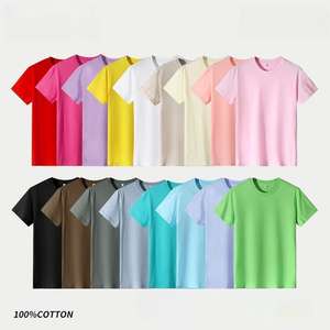 Vente en Gros Chine T-shirt Personnalisé Lourd Faible Quantité Minimale <span class=keywords><strong>de</strong></span> Commande Coton 180g/m² Blanc Basique T-shirts Femme pour Homme Noir - Product Image 4