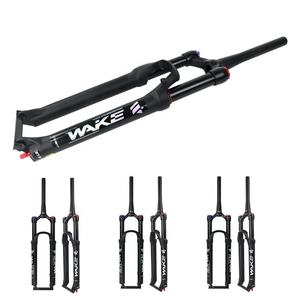 Fourche de vélo à suspension pneumatique, <span class=keywords><strong>120mm</strong></span>, 26/27mm, <span class=keywords><strong>amortisseur</strong></span> à ressort, en alliage d'aluminium - Product Image 2