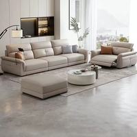 Das Neueste Europäische Moderne Wohnzimmer-Sofa Elektrischer Loungesessel Ledersofa-Set Design
