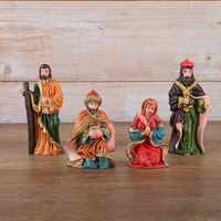 Résine artisanat dix pièces nativité ensemble berceau Statue Figurines religieuses décor à la maison vacances Souvenirs cadeau