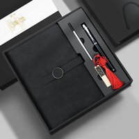 Ensemble cadeau de haute qualité avec gravure laser gratuite, stylo et recharge, carnet en PU rigide avec boucle