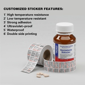 Etichette Adesive Personalizzate per Bottiglie, Vinile Impermeabile per Imballaggi di Prodotti Farmaceutici e Sanitari - Product Image 5