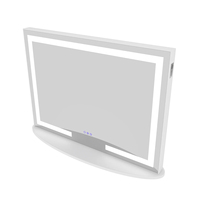 Table de maquillage intelligente à LED RGB avec plateau en verre, vente en gros, table de maquillage futuriste pour les distributeurs, usine OEM ODM