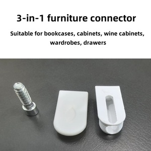 Soporte para librería, accesorio para estante de acero y hierro para cocina, soporte para estante en forma de nube, armario de eslabones para muebles de plástico 3 en 1 - Product Image 5