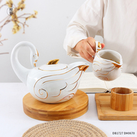 Gros logo personnalisé théière ensemble porcelaine théière et bouilloires théière en céramique