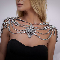 Maille gland épaule chaîne bijoux de mariage pour femmes collier robe plusieurs rangées Sexy Bikini Cosplay maillot de bain été corps chaîne