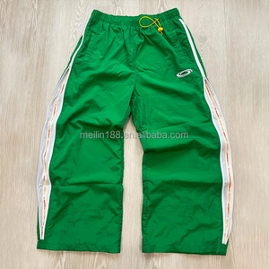 Manufacturer Custom Loose Casual Nylon Pants Lightweight Side Zipper Custom Logo <b>Jogger</b> <b>Polyester</b> Nylon Track Pants for <b>Men</b> - Product Image 1