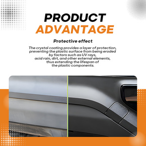 Aegis NC-893 Advanced Professional <b>Repair</b> Liquid Plastic Restorer for <b>Cars</b> Faded & Damaged Parts Black Color No Rinse Low Odor - Product Image 5