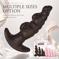 Plug anal double bulbe en silicone liquide personnalisé, stimulateur de prostate portable, jouet BDSM pour hommes, vente en gros