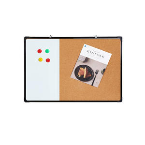 Conjunto de Pizarra Magnética de Borrado en Seco y Tablero de Corcho para Oficina en Casa - Product Image 1