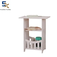 Mini armoire d'angle de chevet moderne en PVC blanc Mobilier de maison simple pour chambre à coucher et salon pour hôtels