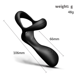 Anillo vibrador para estimulación masculina con doble cabezal vibrador, vibrador sexual para hombres. - Product Image 6