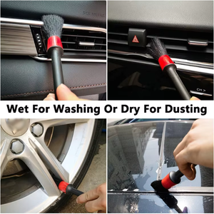 <span class=keywords><strong>Cepillo</strong></span> para detalles de lavado de autos 5 piezas Cepillos de cerdas suaves de pelo de cerdo <span class=keywords><strong>natural</strong></span> <span class=keywords><strong>Cepillo</strong></span> para lavado de autos - Product Image 2