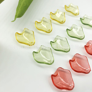 Pendentifs en pétales d'acrylique pour accessoires de cheveux, breloques unisexes, perles dispersées en forme de fleur, origine Chaozhou - Product Image 1