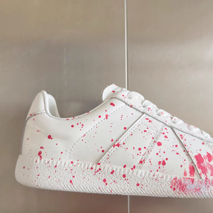 Zapatillas de cuero de vaca estilo vintage para pareja, de caña baja, con cordones, pintadas a mano, con estampado de animales, modernas y a la moda para caminar. - Product Image 6