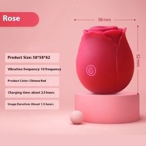 Masseur personnel Rose à 10 modes de vibration et fonction de succion - Dispositif intime en silicone étanche pour <span class=keywords><strong>achat</strong></span> en gros - Product Image 5