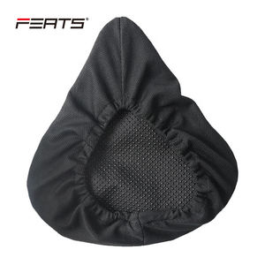 FERTS Fat Shape 265x240mm Polyester + <span class=keywords><strong>GEL</strong></span> avec des points antidérapants <span class=keywords><strong>sur</strong></span> le dos et des bandes bouclées pour l'ajustement de la housse de <span class=keywords><strong>selle</strong></span> coussin de siège - Product Image 2