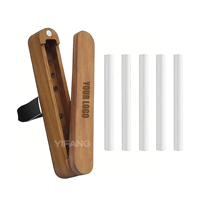 Diffuseurs d'air de voiture en bois de noyer noir avec clip de ventilation, personnalisables avec logo gratuit
