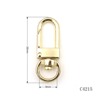 Fermoir à pression en métal fabriqué à la main petit crochet rond pivotant plat de luxe robuste pour étiquettes en gros