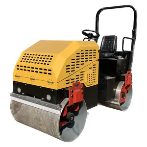 Double wheel backfill roller double rubber wheel static rolling vibration rolling asphalt pavement compactor