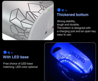 Seau à glace LED classique de 8 litres pour les fêtes à la maison Utilisation de bar pour le bac à boisson au vin avec matériau acrylique en plastique