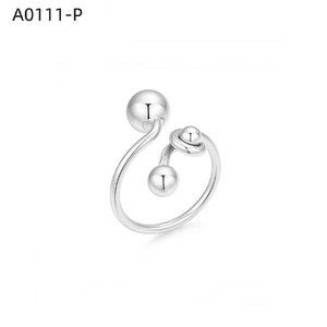 Anillo de moda Amy Amy A0111, chapado en plata 925, forma de bola, estilo moderno para mujer, uso diario, regalo, joyería - Product Image 1