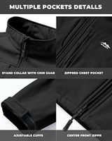Veste bomber légère pour homme WULFUL, fermeture éclair, doublure en polaire, imperméable, streetwear, extérieur