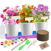 Kit de peinture et de plantation pour enfants, outils de jardinage pour la culture des fleurs, jouet de jardinage en plein air pour enfants, cadeau d'anniversaire pour fille et garçon, cadeau de Nouvel An