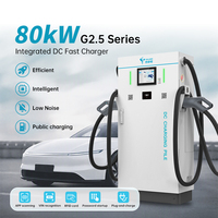 Nouvelle station de recharge rapide DC TELD 80k G2.5 Series 50.100oVv IP55 pour extérieur, double pistolet, commerciale, interface GB, blanche