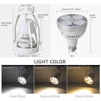 Éclairage sur rail LED PAR 30 durable, utilisant 170-240V, indice de facteur de puissance élevé 0,9, sans scintillement