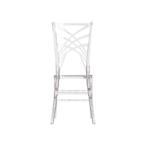 Chaise de salle à manger empilable durable en acrylique transparent, style simple, nouveau design, pour école, mariage, événement, fête, banquet, hôtel - Product Image 4