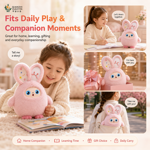 Peluche de Conejo con IA, Relleno de Algodón PP, Sensor Táctil con Vibración, Clonación de Voz, Memoria de Larga Duración, Más de 50 Idiomas, Ojos LED, WiFi - Product Image 3