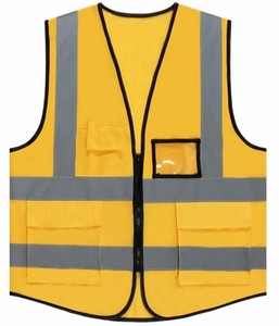 Gilet di Sicurezza Riflettente con Tasche con Zip e Logo Blu - Product Image 5