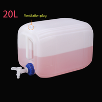 Seau de stockage d'eau en plastique de 20L 25L 30L avec robinet, camping en plein air, conteneur d'eau en plastique portable, bidon