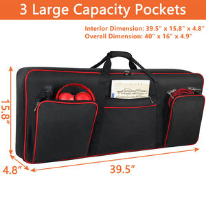 Grand sac de <span class=keywords><strong>piano</strong></span> rembourré personnalisé housse de rangement pour clavier sac de transport pour clavier de <span class=keywords><strong>piano</strong></span> étui de transport sac pour instruments de musique - Product Image 2