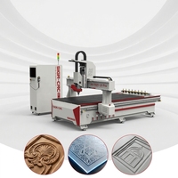 Router CNC ATC de 3 Ejes 1325 1530 2030 2040 con Sistema Syntec y Cambiador de Herramientas Lineal 380/220V 3P para Madera Contrachapada y Muebles