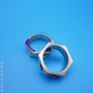 Custom Made Geometric <b>Silver</b> Plated Copper <b>Ring</b> Matte <b>Silver</b> Gift Jewelry ZTMY - Product Image 3